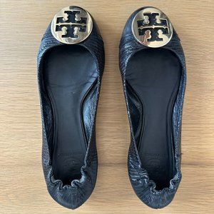 Tory Burch Black Ballet Flats